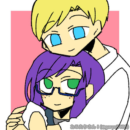 a picrew of my self insert with one of my fictional others.